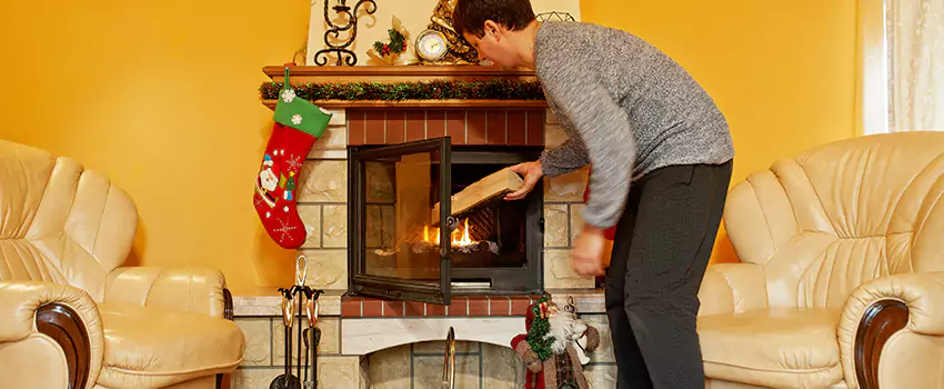 Rusted Metal Fireplace Restoration in Coto de Caza, California